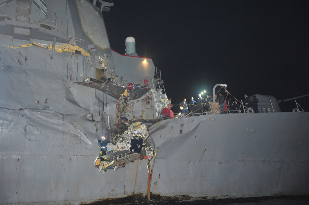 USS Porter damaged in collision with oil tanker [Image 1 of 3]