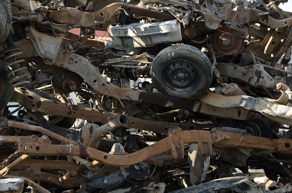 steel scrap recycling yard