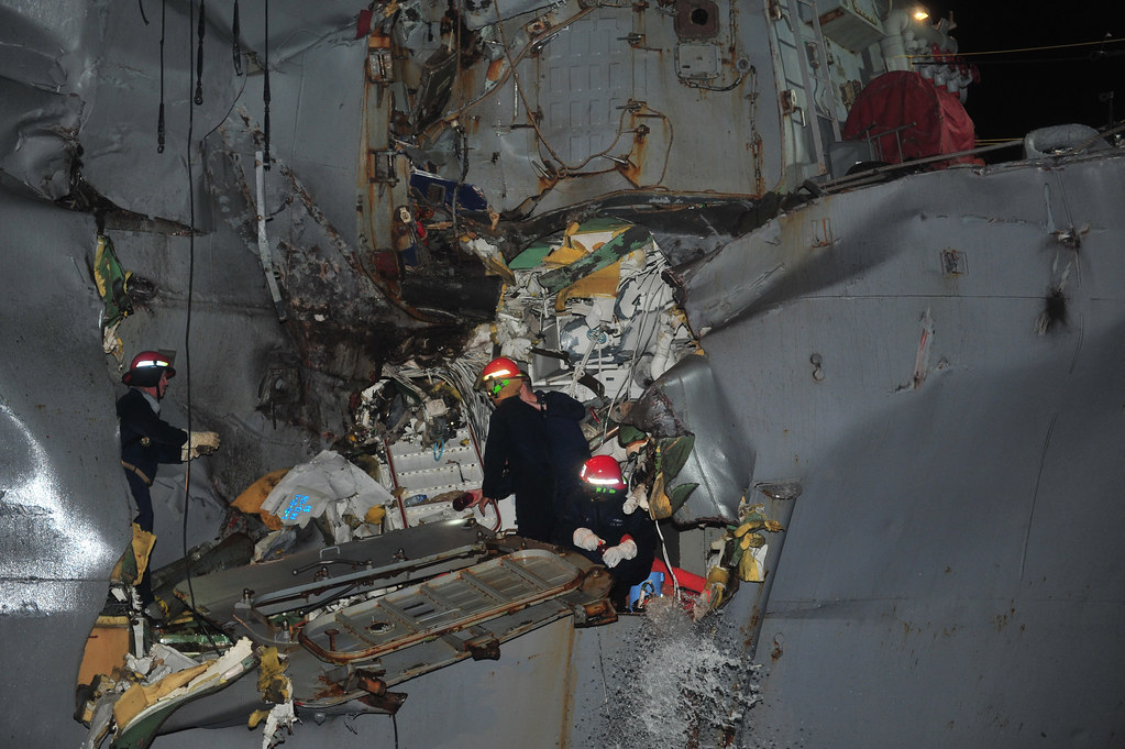 USS Porter damaged in collision with oil tanker [Image 2 of 3]