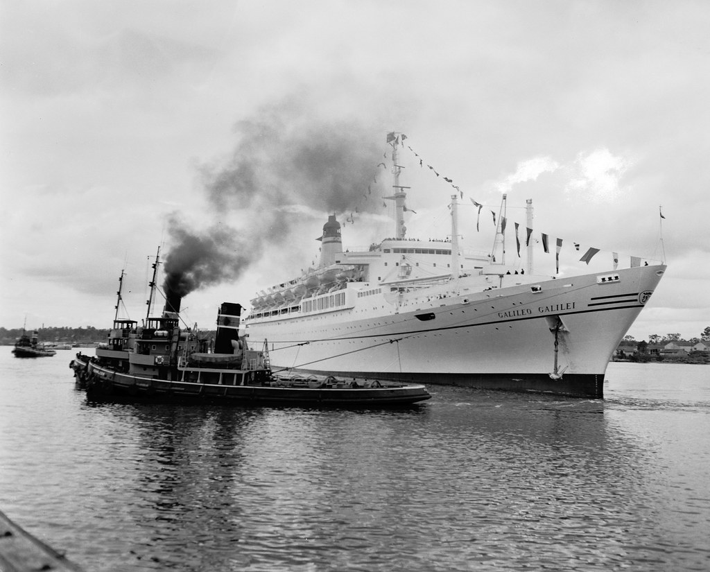 SS Galileo Galilei, Brisbane River, 31 July 1963